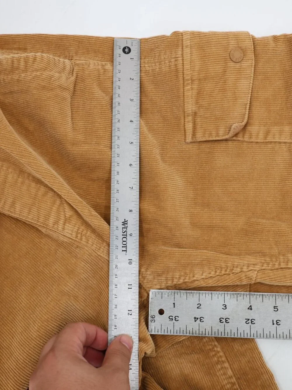 The North Face Pants Mens Medium Corduroy Cargo Elastic Waist High Rise Brown